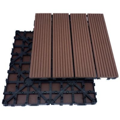 500 x 500 mm Holz-Kunststoff-Verbundwerkstoff WPC Gartenfliesen Terrassendiele