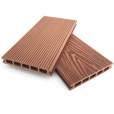3D-Terrassenveranda-Teakholz-Verbundholz-Kunststoff-Verbundbodenbelag