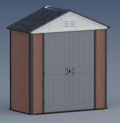 Wasserdichter Metall-Werkzeugschuppen, Hinterhof-Werkzeughaus, Außenlager, Garten-WPC-Schuppen