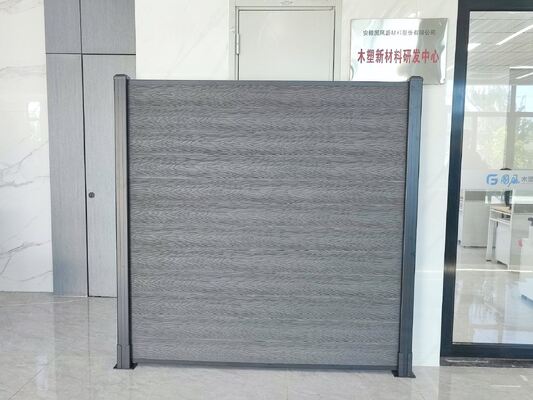 Aluminiumrahmen, WPC-Zaun, Lamellenstil, für die Sicherheit Ihres Zuhauses im Freien