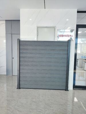 Aluminiumrahmen, WPC-Zaun, Lamellenstil, für die Sicherheit Ihres Zuhauses im Freien