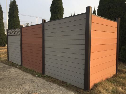 Aluminiumrahmen, WPC-Zaun, Lamellenstil, für die Sicherheit Ihres Zuhauses im Freien