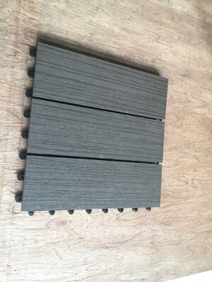 Home Outdoor WPC-Terrassenfliesen 30 x 30 cm, langlebiger DIY-Bodenbelag mit natürlicher Holzoptik