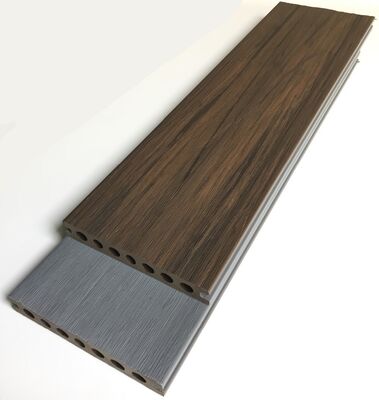 Kostenlose Probe, rutschfest, wasserdicht, UV-beständig, Teakfarbe, 140 x 23 mm, Verbund-Terrassendielen, Außen-Coextrusions-WPC-Terrassendielen