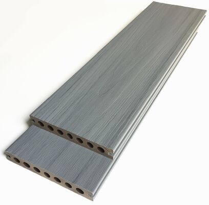 Kostenlose Probe, rutschfest, wasserdicht, UV-beständig, Teakfarbe, 140 x 23 mm, Verbund-Terrassendielen, Außen-Coextrusions-WPC-Terrassendielen