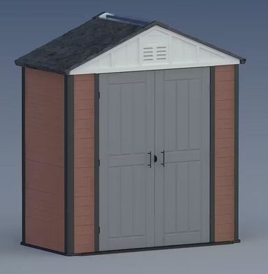 Gartengeräteschuppen für den Außenbereich, WPC-Holz-Kunststoff-Verbundwerkstoff, Aufbewahrung, wasserdicht, anpassbar