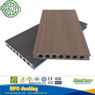 Einfach zu installierende Terrassendielen aus HDPE-Holzstruktur, Holz-Kunststoff-Verbundwerkstoff mit CE- und FSC-Zertifikaten